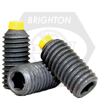 #10-32 x 3/16" Socket Set Screws, Nylon-Tip, Black Oxide, Fine (UNF), Alloy Steel, Qty 100
