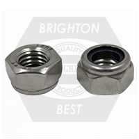 M14-2.00 Nylon Insert Lock Nuts (Thin), A4-80 Stainless Steel, Coarse (UNC), DIN 985, Qty 50