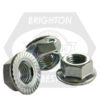 M5-0.80 Hex Flange Nuts, Serrated, Metric Class 8, Zinc Cr+3, Coarse (UNC), DIN 6923, Qty 500