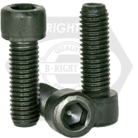 #4-48 x 7/8" Socket Head Cap Screws, Thermal Black Oxide, Full Thread, Fine (UNF), Alloy Steel, Qty 100