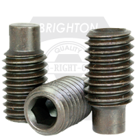 1/2"-13 x 1 3/4" Socket Set Screws, Full Dog Point, Black Oxide, Coarse (UNC), Alloy Steel, Qty 100