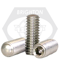 #10-24 x 5/16" Socket Set Screws, Oval Point, 18-8 Stainless Steel A2, Coarse (UNC), Qty 100