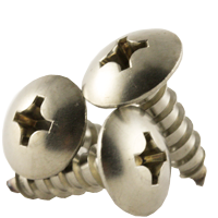 #8-15 x 5/16" Self-Tapping Screws, Phillips Truss Head, Type A, 18-8 Stainless Steel A2, Full Thread, Qty 1000