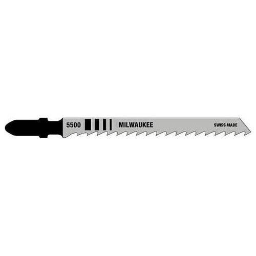 Milwaukee 48-42-5500 4" 6TPI T-Shank Wood High Carbon Steel Jig Saw Blades 5PK