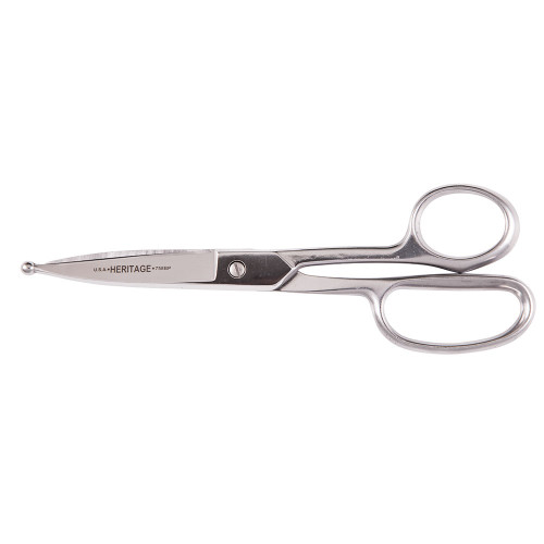 Klein Tools G758BP Straight Stainless Trimmer w/Ball Point, 8-Inch
