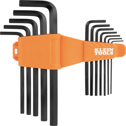 Klein Tools LS12 L-Style Long Hex Key Set, SAE, 12-Piece