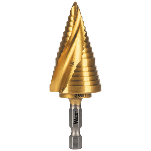 Klein Tools 25961 2-Step Drill Bit, Double-Fluted, 7/8-Inch to 1-1/8-Inch