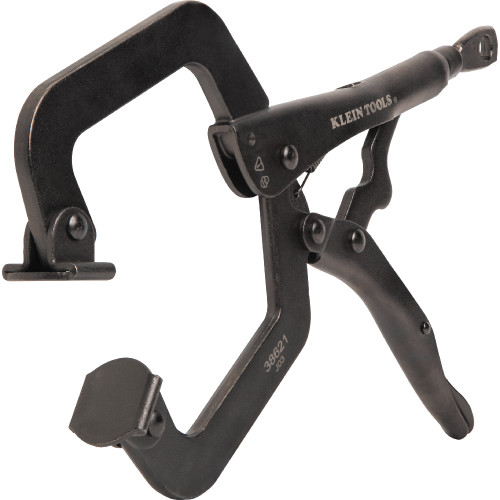 Klein Tools 38621 C-Clamp Locking Pliers With Swivel Jaws, 9-Inch