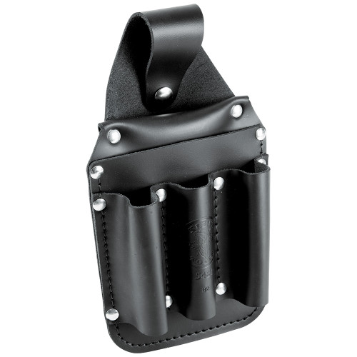 Klein Tools 5481 Tool Pouch, Leather Pocket Tool Organizer, 6-Pockets, 5.75x2.5x10-Inch
