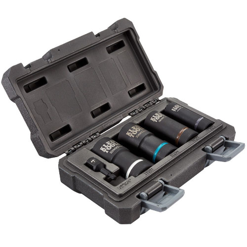 Klein Tools 66050E 2-in-1 Metric Impact Socket Set, 12-Point, 5-pc