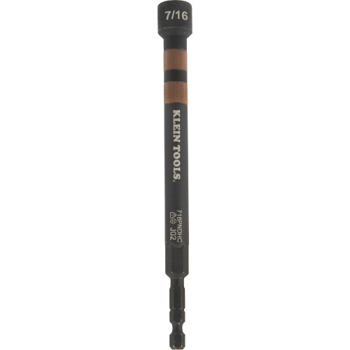 Klein Tools 716PNDHC 7/16-Inch Hollow Magnetic Color-Coded Power Nut Driver