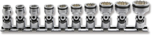 Ko-ken RS2446A/10 Ko-ken 1/4" Sq. Drive SAE Universal 12-Point NUT GRIP® 10 Piece Socket Set