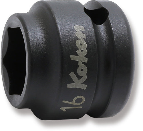 Ko-ken 14401MS-16 1/2 Sq. Dr. Socket  16mm 6 point Length 26mm Thin walled