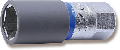 Ko-ken 4300PMZ.65-17 1/2 Sq. Dr. Wheel Nut Socket  17mm Extra Thin walled Length 65mm Color coded Protector