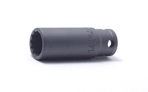 Ko-ken 23305M-14 3/8 Sq. Dr. Socket  14mm 12 point Length 55mm