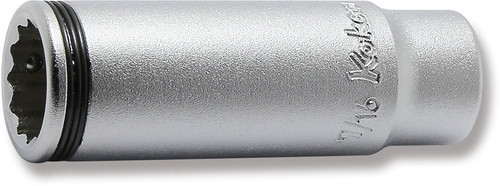 Ko-ken 2355A-9/16 1/4" Sq. Drive 12-Point SAE Deep Nut Grip Socket in 9/16