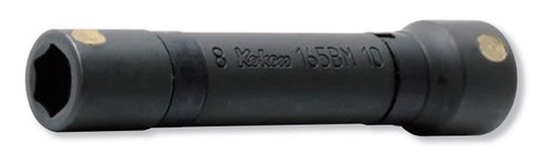 Ko-ken 165BM.100-12X14 1/4 Hex Dr. Double Ended Socket  12 x 14mm 6 point Length 100mm side Magnet
