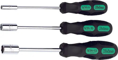 Ko-ken 167A-1/4 Socket Driver  1/4 6 point Length 225mm
