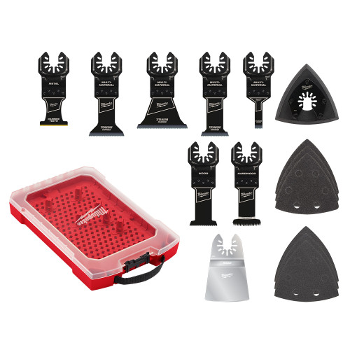 Milwaukee 49-10-9114 OPEN-LOK Multi-Tool Blade Variety Kit with Modular Case 15PC