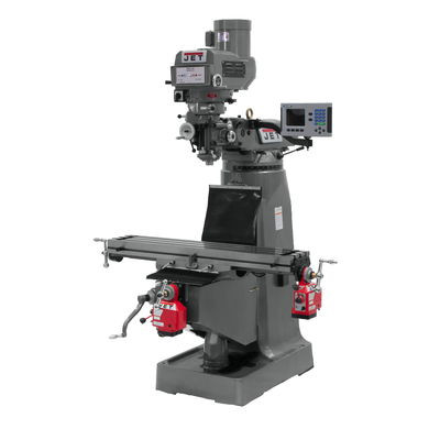 JET JT9-690140-4 JTM-4VS Mill With 3-Axis ACU-RITE 203 DRO (Quill) With X and Y-Axis Powerfeeds 460V