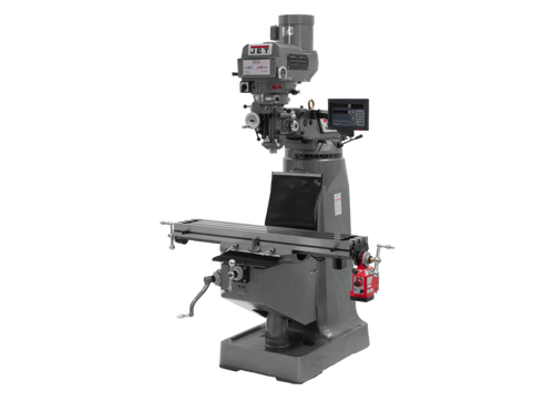 JET JT9-691232-4 JTM-4VS Mill With 3-Axis Newall NMS800 DRO (Knee) With X-Axis Powerfeed 460V