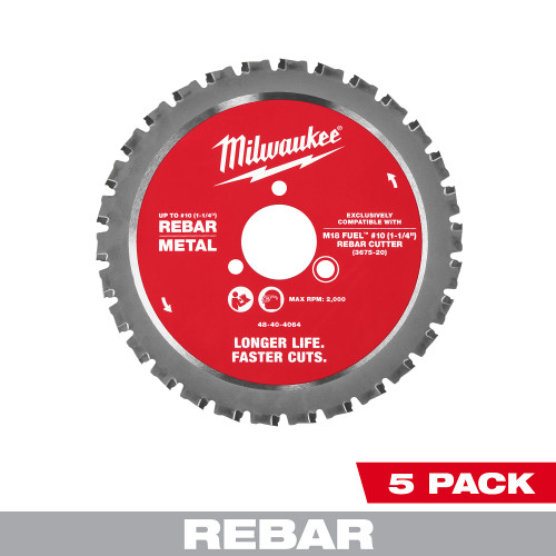 Milwaukee 48-40-4065 Milwaukee Rebar Blade 5 PK