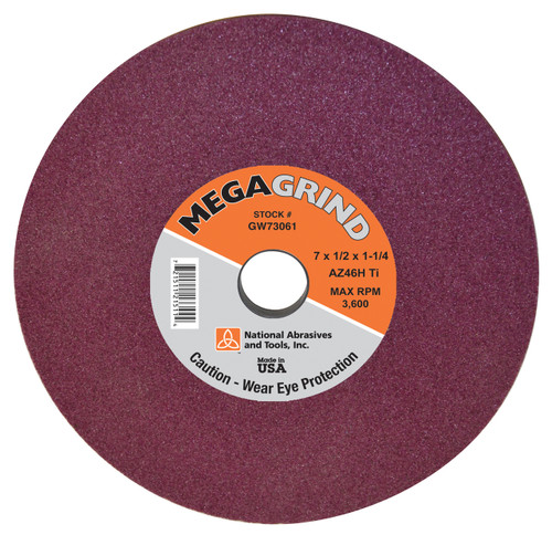 Alfa Tools GW73063 7X1/2X1-1/4X60J Aluminum Oxide Ruby Surface Grinding Wheel