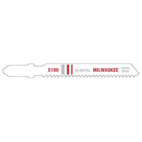 Milwaukee 48-42-5190 3" 14TPI T-Shank Metal Cutting Bi-Metal Jig Saw Blades 5PK