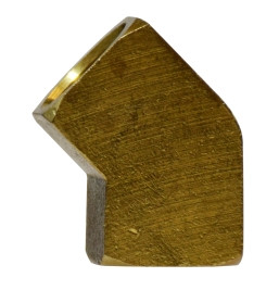 Midland Metal 28018 45 deg Elbow, 1/8 in FNPTF x 1/8 in FNPTF, Brass