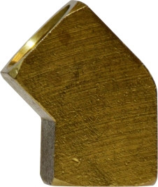 Midland Metal 28019 45 deg Elbow, 1/4 in FIP x 1/4 in FIP, Brass