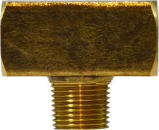 Midland Metal 28285 Branch Tee, 3/4 in FIP x 3/4 in FIP x 3/4 in MIP, Brass