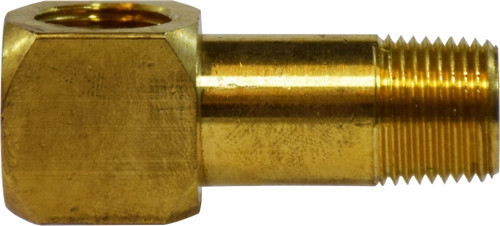 Midland Metal 28333 90 deg Long Street Elbow, 3/8 in FIP x 3/8 in MIP, Brass