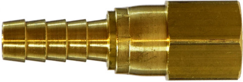 Midland Metal 32472 Swivel Adapter, 3/8 in Hose Barbed x 1/4 in FNPTF, Brass