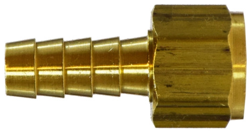 Midland Metal 32117 Swivel Adapter, 1/2 in Hose Barbed x 3/4 in FNPSM Gasket Swivel, Brass