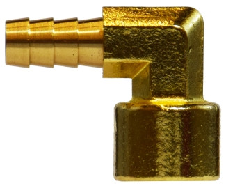 Midland Metal 32404 90 deg Elbow, 3/8 in Hose x 1/4 in Male BSPT, Brass