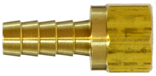 Midland Metal 32327 Swivel Adapter, 5/16 in Hose x 3/8 in 45 deg Flared Female, Brass