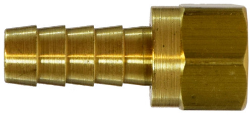 Midland Metal 32334 Swivel Adapter, 1/4 in Hose Barbed x 3/8 in 37 deg Female JIC Flared, Brass