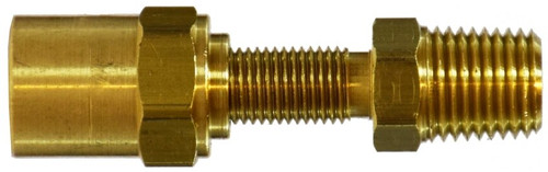 Midland Metal 32746 Reusable Hose Adapter, 1/2 in Hose Barbed x 1/2 in MNPTF, Brass