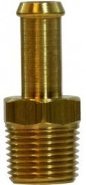 Midland Metal 32178 Adapter, 1/2 in Bubble Barbed x 3/8 in MIP, Brass