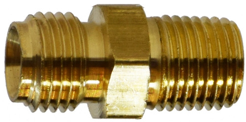 Midland Metal 30401 Welding Hose Connector, 1/4 in Hose x 1/4 in Hose, Brass