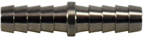 Midland Metal 32095SS Straight Splicer, 3/8 in Hose Barbed x 3/8 in Hose Barbed, Stainless Steel