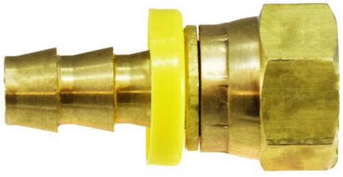 Midland Metal 30361 Adapter, 3/8 in Push-On Hose Barbed x 3/8 in FPT, Brass