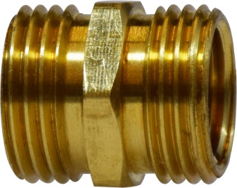 Midland Metal 30098 Straight Rigid Adapter, 3/4 in MGH x 3/4 in MGH, Brass