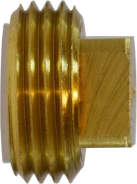 Midland Metal 30026 Square Plug, 3/4 in MGH, Brass
