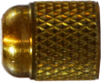 Midland Metal 10081 Finger Tightening Cap, 1/4 in 45 deg SAE Flared Tube, Brass