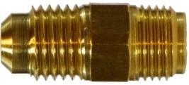 Midland Metal 10258 Adapter, 1/4 in Male Flared x 1/2 in Male NPTF, Brass