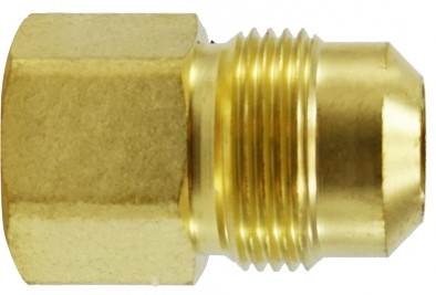 Midland Metal 35136 Connector, 15/16 in SAE 45 deg Flared x 1/2 in FIP, Brass