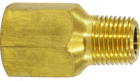 Midland Metal 12230 Ford Carburetor to Fuel Line Adapter, 1/4 in Female Tube x 1/8 in MNPTF, Brass