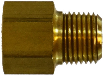 Midland Metal 12310 Restriction Pipe Adapter, 1/8 in FIP x 1/8 in MIP, Brass