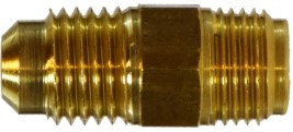 Midland Metal 12256 Adapter, 3/8 in Male SAE Flared x 3/8 in Male Inverted Flared, Brass
